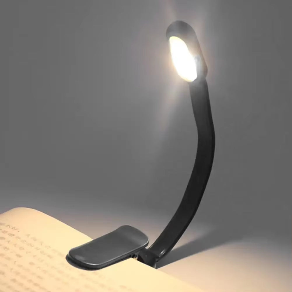 Adjustable Brightness USB Mini LED Clip-On Book Light - Perfect for Reading in Bed or Travel