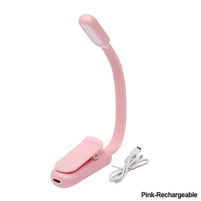 Adjustable Brightness USB Mini LED Clip-On Book Light - Perfect for Reading in Bed or Travel