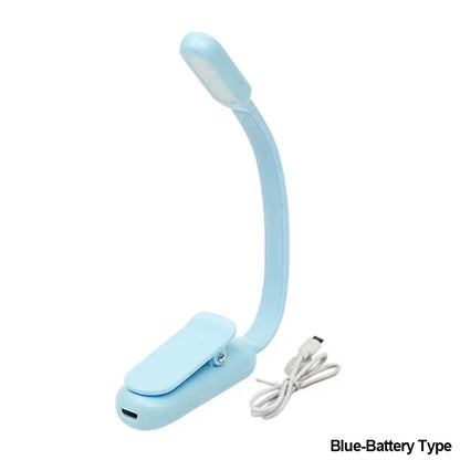 Adjustable Brightness USB Mini LED Clip-On Book Light - Perfect for Reading in Bed or Travel